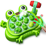HopeRock Whack A Frog Game for 2-5 Year Old Toddler Boys, 45 Levels, 9 Music, Spray and Light-up, Early Learning Gift