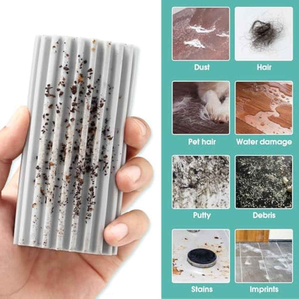 4-Pack Grey Damp Dusting Sponges - Reusable Household Cleaning Tool for Blinds, Fans, Glass, Mirrors
