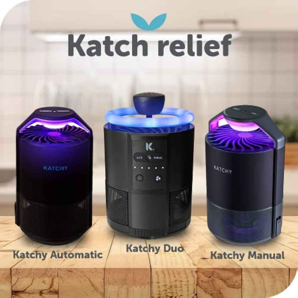 Katchy Original and Midnight Glue Board Refills (8 Pack) - Indoor Insect Trap Glue Board Refills for Mosquito, Gnat, Moth, Fruit Flies - Non-Zapper Traps for Buzz-Free Home