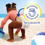 Pampers Splashers Disposable Baby Swim Diapers in Size 4, 18 Count, Gap-Free Protection