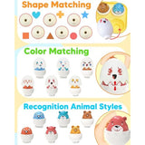 Easter Egg Toys for Toddlers 1-3, Easter Basket Stuffers for Toddlers 1-3 Prefilled Easter Eggs with Toys Inside, Matching Sensory Eggs Toys, Easter Gifts for 3 Year Old Girls Boys
