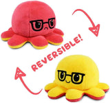 TeeTurtle Reversible Octopus Plushie - 4-Inch Pink + Aqua Two-Sided Flip Plush Toy with Embroidered Details - Cute Mini Collectible Plush for Kids, Teens, and Adults
