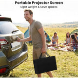 120inch outdoor projector screen with stand 16:9 4k hd portable movie screen for backyard camping theater