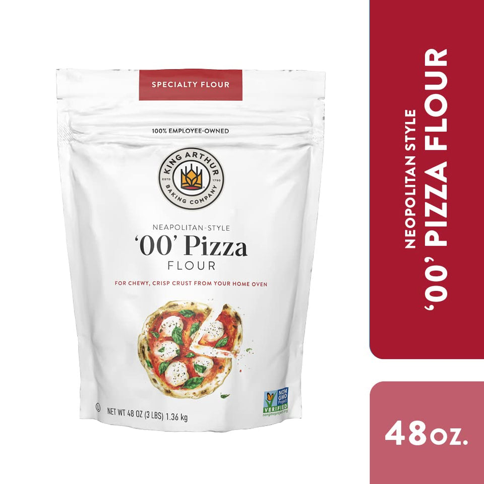 King Arthur 00 Pizza Flour: Non-GMO American wheat for authentic Neapolitan-style crust (3 lbs)