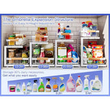 ADBIU Under Sink Organizer, 2 Pack 2 Tier Expandable Height Kitchen Bathroom Cabinet Organizers