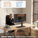 single lcd computer monitor free-standing desk stand mount riser for 13-32 inch screen with swivel and height adjustable
