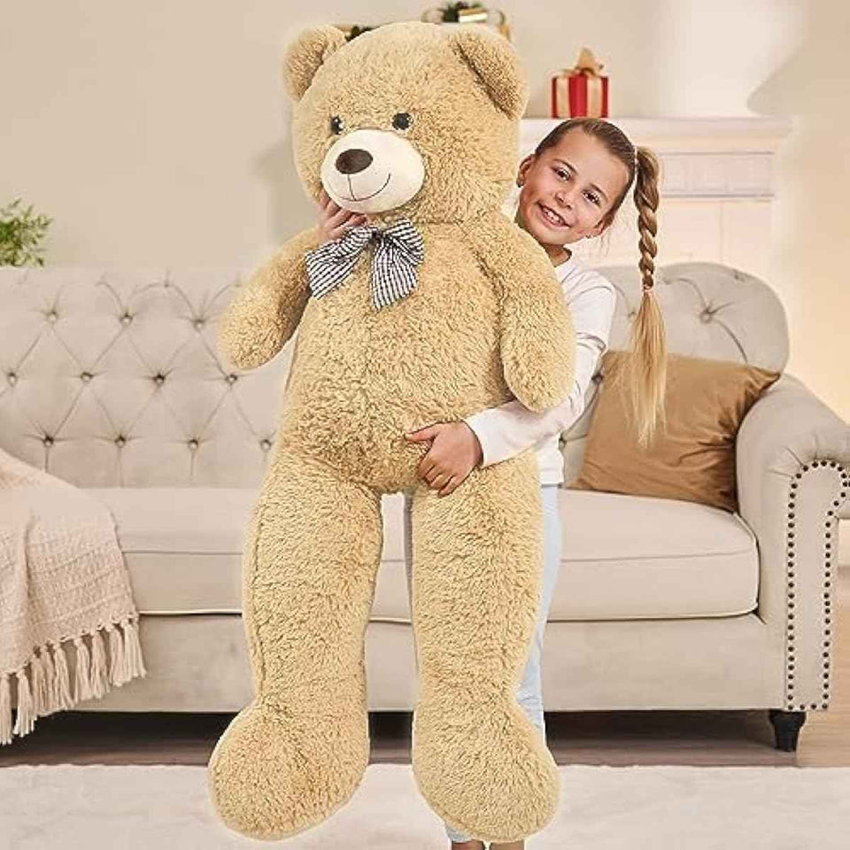 MaoGoLan Giant 4ft Classic Teddy Bear Plush, Adorable and Cuddly Big Bear Stuffed Animal for Baby Shower and Party