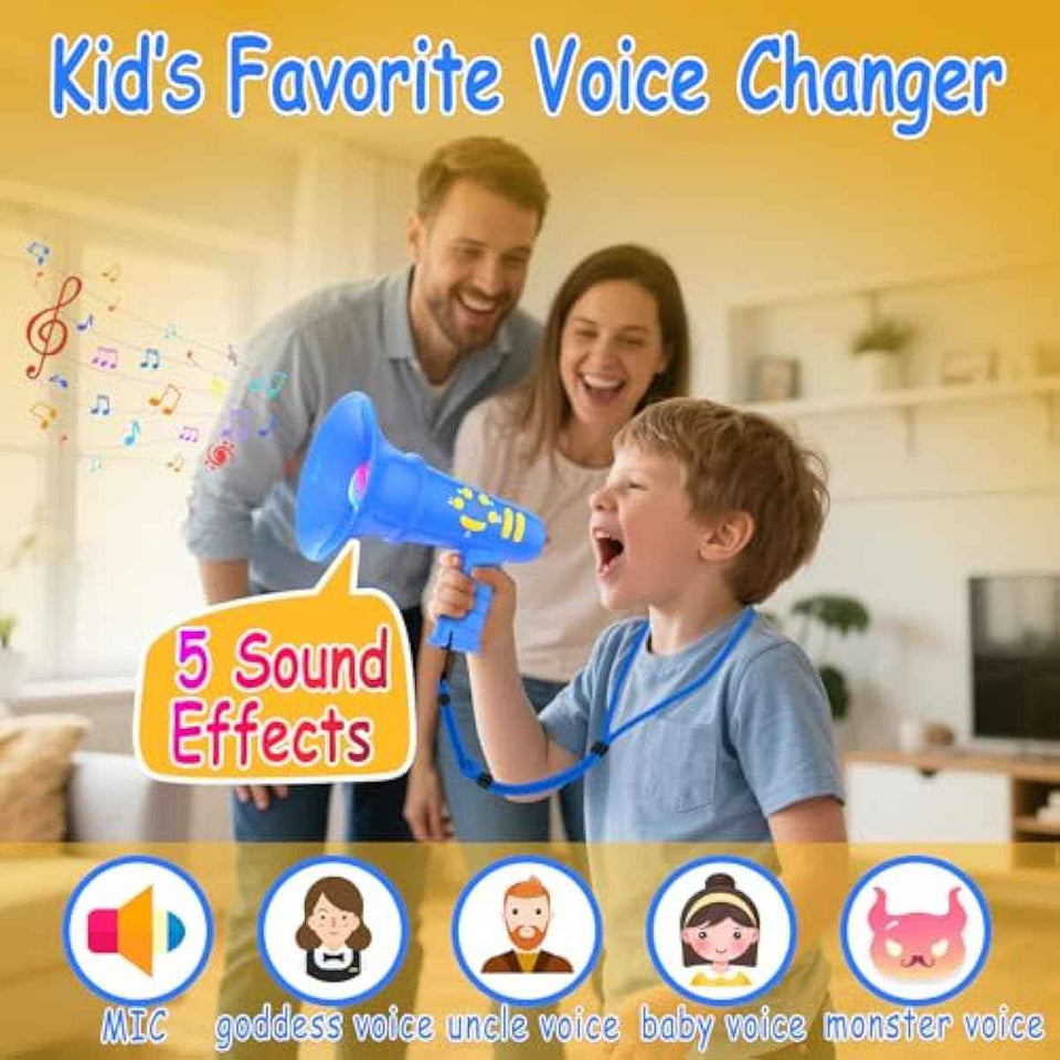 Blue Voice Changer for Kids - Birthday Gift for Boys and Girls Ages 3-8 - Noise Maker Prank Toy
