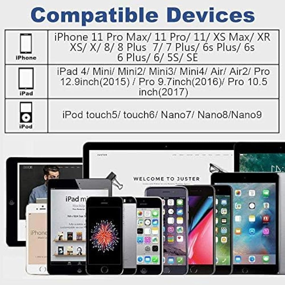 4Pack [Apple MFi Certified] Charger Lightning to USB Charging Cable Cord Compatible iPhone 14/13/12/11 Pro/11/XS MAX/XR/8/7/6s Plus,iPad Pro/Air/Mini,iPod Touch (3.3ft)