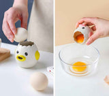 LuoCoCo Cute Egg Separator, Ceramic, Dishwasher Safe, Practical Household Kitchen Gadget Baking Assistant Tool, Yellow