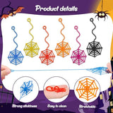 30 Pcs Sticky Spider Web Sticky Hands for Kids Bulk Halloween Party Favors Decorations,Spider Webs for Classroom Prizes,Back to School Goodie Bags Stuffers Pinata Stuffers for Boys Girl