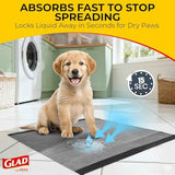 Glad for Pets Black Charcoal Puppy Training Pads with Odor Control and Pheromone Attractant, Leak Resistant Dog Potty Pads for House Training Puppies and Dogs, 23 x 23 in, 50 Count