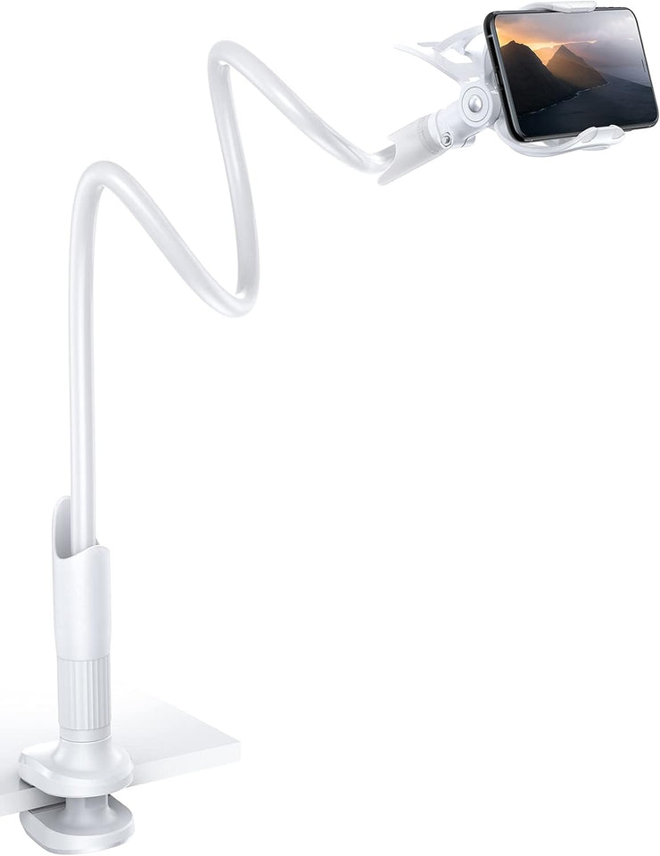 Lamicall phone mount, flexible long arm for bedside, desk, and headboard, fits 4-7" phones, iPhone 14 to 17 Pro Max