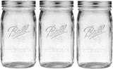 Ball Wide Mouth Glass Mason Jars with Lids and Bands, Used for Canning, Pickling, Juice, Jam, Jelly, Quart Size 32 Ounce (Pack of 2)