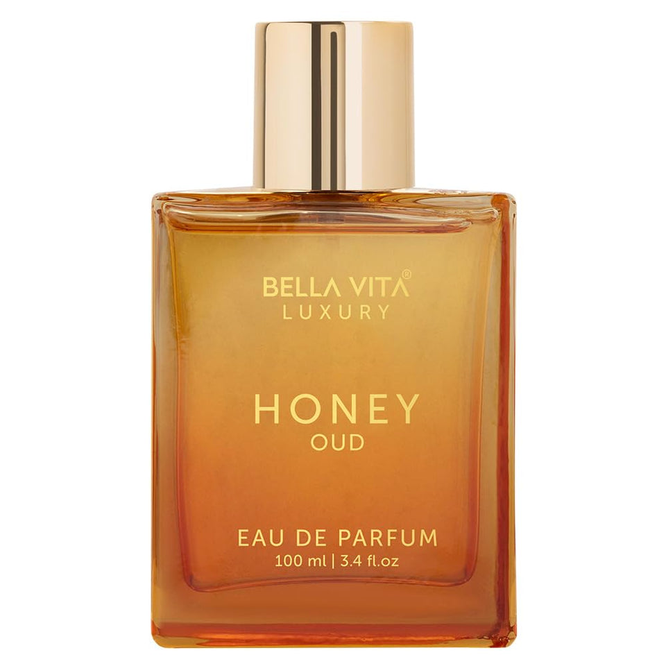 BellaVita Honey OUD Perfume for Women & Men (3.4 fl.oz) | Vanilla, Bergamot & Patchouli Perfume | Long-Lasting Arabian Unisex Perfumes for Women & Men | Floral & Spicy Vegan Cologne Honey Perfume - Cart Shape
