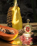 swiss arabian layali rouge 0.5 oz luxury perfume oil fragrance with mango rose and coconut notes