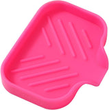 MicoYang silicone bathroom soap dish with drain spout, sink organizer, and sponge holder, 4.9 x 3.2 inches