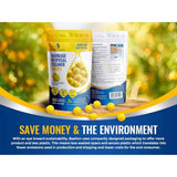 Bastion Garbage Disposal Cleaner and Deodorizer Drops- [[50-Count]] Lemon Zest Scented Kitchen Sink Freshener Pods & Drain Odor Eliminator Disposer Care Balls