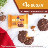 Atkins Caramel Almond Clusters Gluten Free High Fiber Keto Friendly 20 Count 2g Net Carb