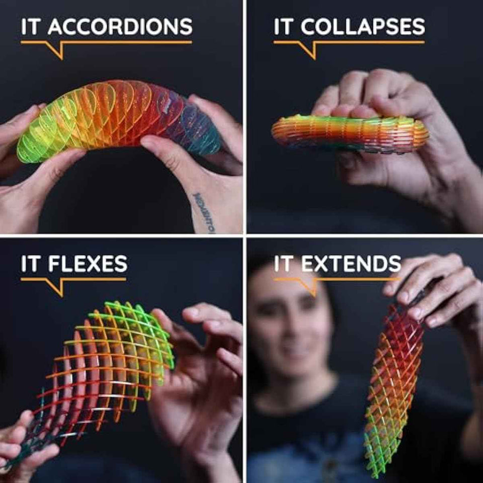Morf Fidget Worm Toy - Flexible 3D Sensory Slug Figgy Toy for Kids, Teens, and Adults – Stretchy, Quiet, Stress and Anxiety Relief, Focus - For Play, School, Work Gifts, Great For Classroom and Office