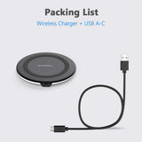 Yootech 10W wireless charging pad for iPhone 17/17 Pro and Samsung Galaxy S25/S24/S23, compatible with AirPods Pro 3