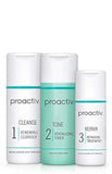 Proactiv 30-day acne skin care kit with benzoyl peroxide face wash, repairing spot treatment and exfoliating toner