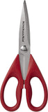 KitchenAid All Purpose Kitchen Shears with Protective Sheath Durable Stainless Steel Scissors, Dishwasher Safe, Soft Grip Comfort Handle, 8.72 Inch, Red