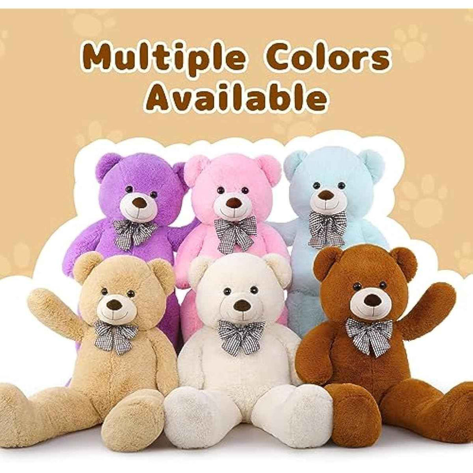 MaoGoLan Giant 4ft Classic Teddy Bear Plush, Adorable and Cuddly Big Bear Stuffed Animal for Baby Shower and Party