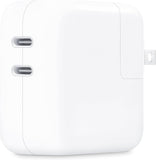 Apple 35W Dual USB-C Port Compact Power Adapter: Fast and Convenient Charging, Type C Wall Charger - Rayz Mart
