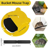 Mouse Trap Bucket - Mouse Traps Indoor for Home - Multi-Catch, Auto-Reset, Humane or Lethal Rat Trap - ABS Material - 5 Gallon Bucket Compatible-4pack
