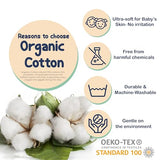 Mother's Choice Organic Cotton Baby Socks 0-6 Months, 12 pairs, Soft, Cozy, and Gentle Socks for Infants Girls and Boys