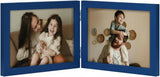 decorUhome double 4x6 picture frame vertical engineered wood bifold photo frame with plexiglass tabletop display black