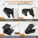 Anblak mouse station with keys black 6 pack key required for kids and pet safety indoor outdoor