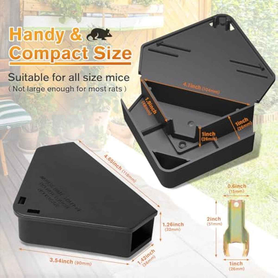 Anblak mouse station with keys black 6 pack key required for kids and pet safety indoor outdoor