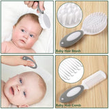 POPYJAN 24PCS Baby Grooming & Health Kit, Newborn Nursery Health Care Set, Baby Care Product, Grey White