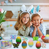 JoFAN 6 Pack Butterfly Unicorn Hatching Surprise Eggs Easter Eggs for Kids Boys Girls Easter Basket Stuffers Gifts Birthday Party Favors Fillers