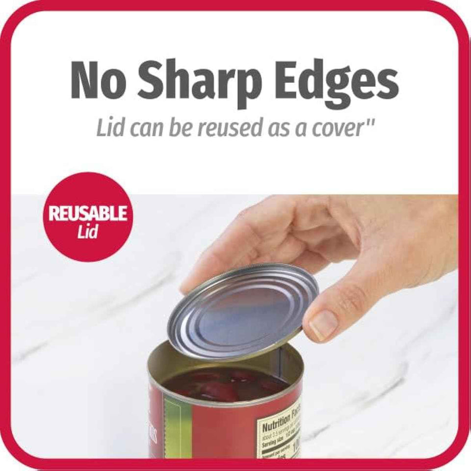 Good Cook Safe Cut Manual Can Opener, Black, Sharp Edge-Free, Stainless Steel