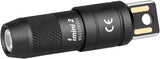 Olight imini 2 EDC rechargeable keychain flashlight, 50 lumens, compact and portable mini LED keyring light with built-in battery, ideal for everyday carry and emergencies, black