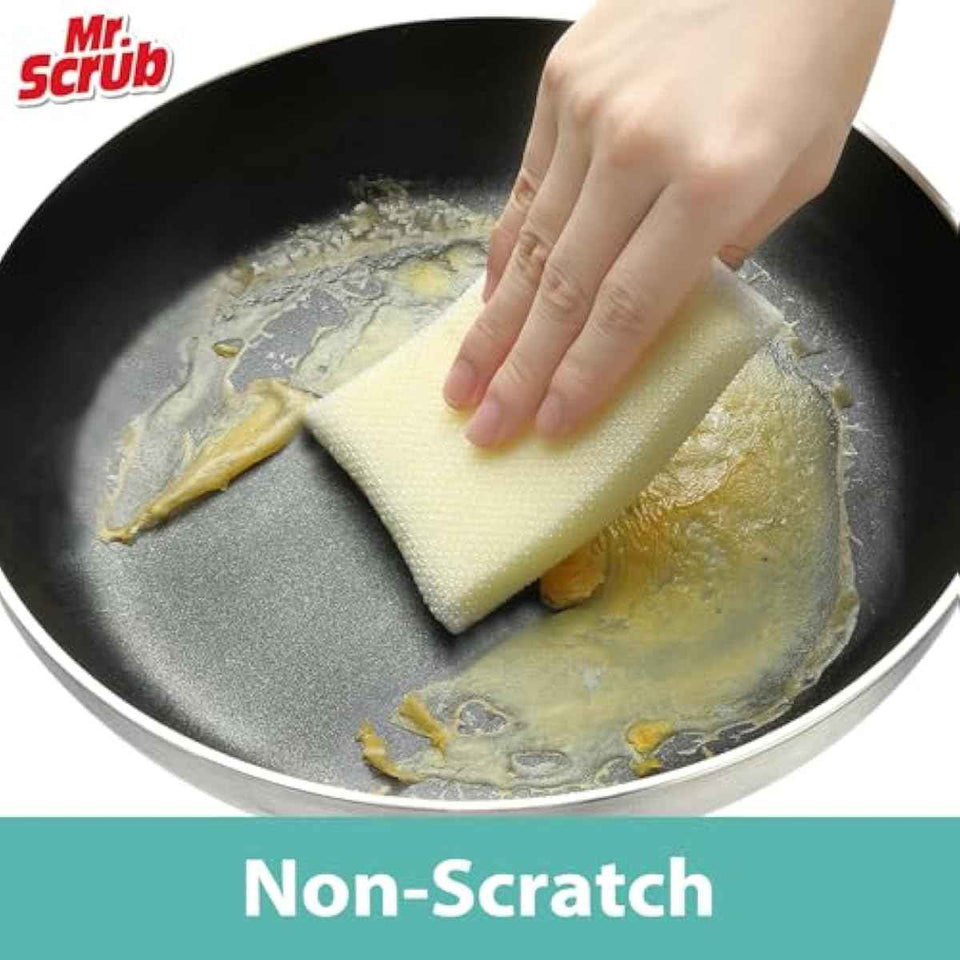Yellow Premium Non-Scratch All-Purpose Sponges, 12 Dish Scrubbers for Kitchen, Bathroom