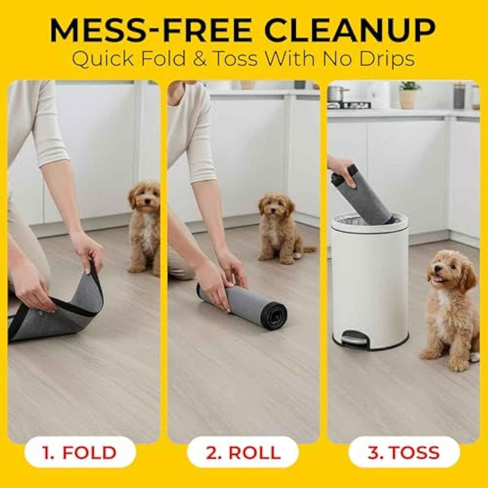 Glad for Pets Black Charcoal Puppy Training Pads with Odor Control and Pheromone Attractant, Leak Resistant Dog Potty Pads for House Training Puppies and Dogs, 23 x 23 in, 50 Count