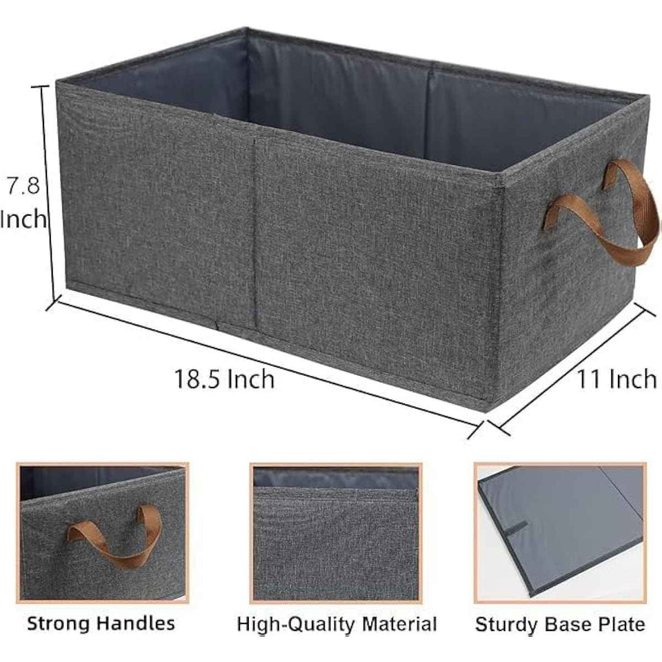 Large Capacity Foldable Closet Organizer Storage Bins 3-Piece Clothing and Toy Organizer System