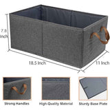 Large Capacity Foldable Closet Organizer Storage Bins 3-Piece Clothing and Toy Organizer System