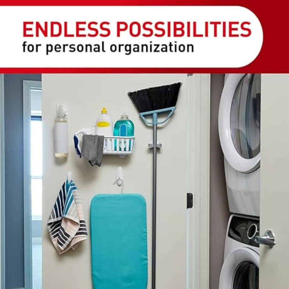Command Broom and Mop Grippers: Damage-Free Wall Mount for Cleaning Supplies