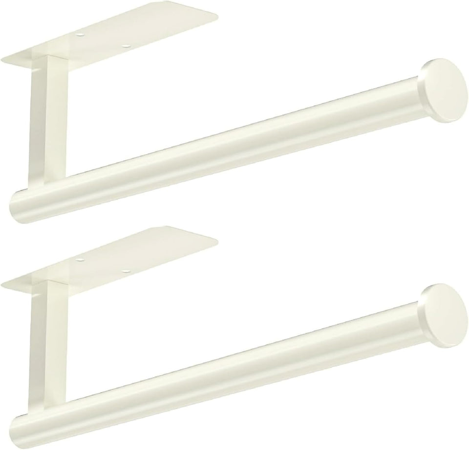 ASTOFLI Paper Towel Holder 304 Stainless Steel, Under Cabinet, Self-Adhesive, Matte Black, 12 Inch, No Drill