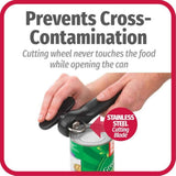 Good Cook Safe Cut Manual Can Opener, Black, Sharp Edge-Free, Stainless Steel