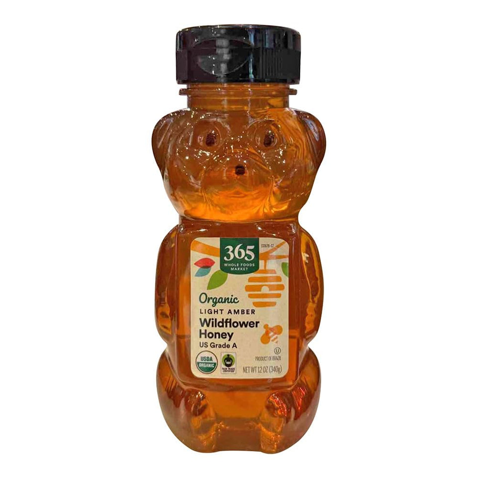 365 by Whole Foods Market, 12-ounce organic light amber wildflower honey, pure and locally sourced