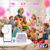 unicorn portable bluetooth speakers mini karaoke machine for girls purple