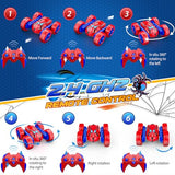 SYOKZEY Spider RC Cars Remote Control Car, Double Sided 360°Flip 4WD Rechargeable RC Drift Car,Toys for 3-12 Year Old Boys,Toys for Ages 5-7 Toys for Ages 8-13 Christmas Basket Stuffers (Red)