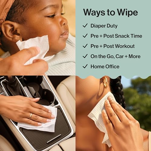 Honest Company Hypoallergenic Baby Wipes for Sensitive Skin, Fragrance-Free, 576 Count (6 Packs of 96)