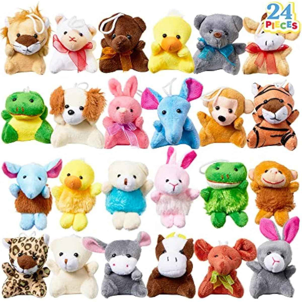 Joyin 24 Pack Mini Animal Plush Toys, 3